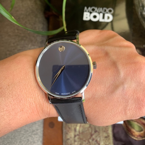 Movado Other - Authentic MOVADO MUSEUM 40 Stainless steel  leather watch